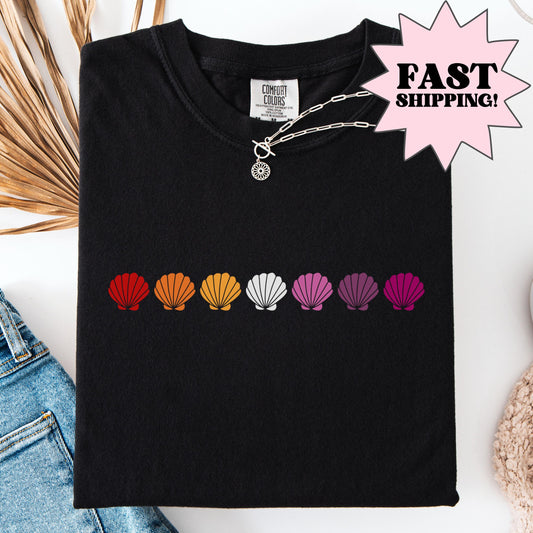 Comfort Colors Lesbian Shirt, Lesbian Pride Shirt, Pride Shirt, Gay Shirt, LGBTQ Shirt, Sapphic Shirt Shirt, Inclusive Shirt, Lesbian Flag