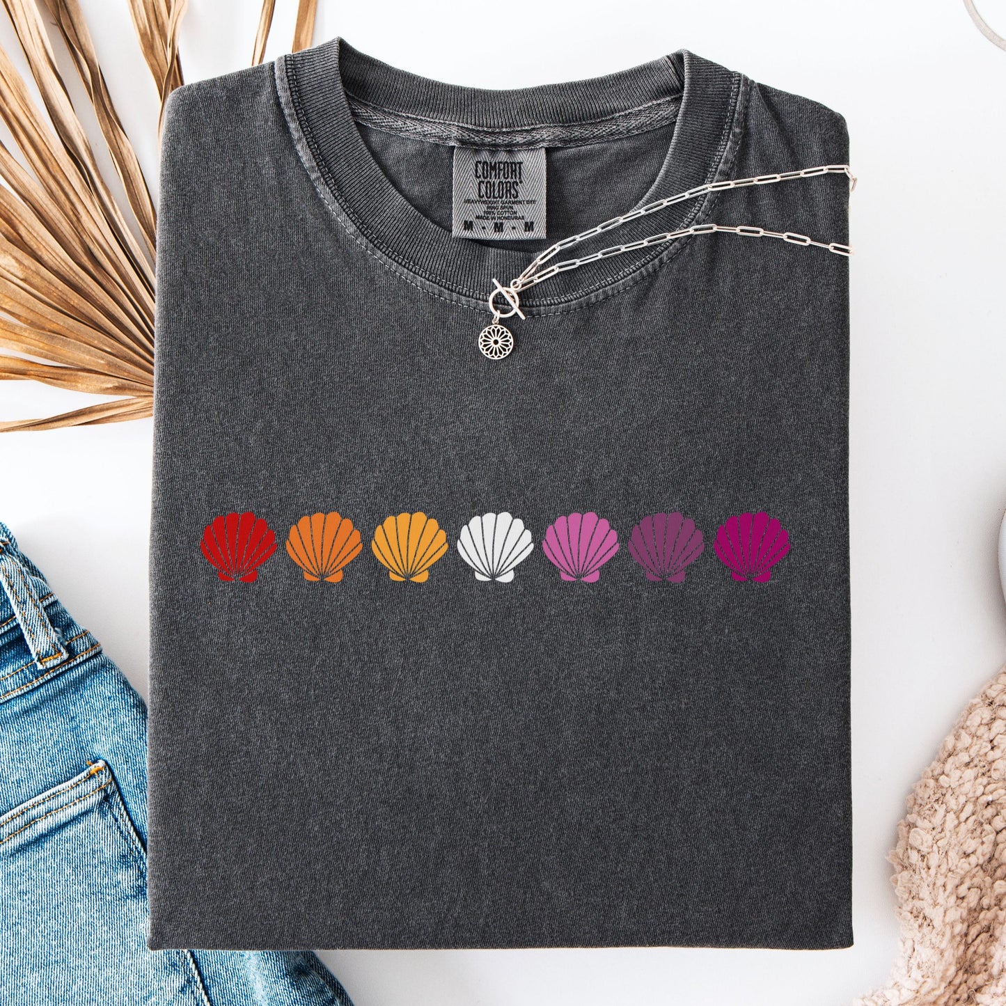 Comfort Colors Lesbian Shirt, Lesbian Pride Shirt, Pride Shirt, Gay Shirt, LGBTQ Shirt, Sapphic Shirt Shirt, Inclusive Shirt, Lesbian Flag