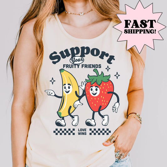 Comfort Colors Pride Shirt, Gay Shirt, LGBTQ Tank Top, Lesbian Tee, Inclusive Shirt, Transgender Shirt, Equality Shirt, Ally Shirt, Fruity