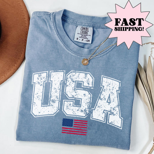 Comfort Colors 4th of July Shirt, USA Shirt, Fourth of July Shirt, American Shirt, Classic USA Shirt, Merica Shirt, God Bless America