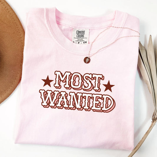 Comfort Colors Most Wanted Shirt, Tyrant Shirt, Concert Shirt, Most Wanted Cowboy T-Shirt, Western T-Shirt, Western Bachelorette T-Shirt