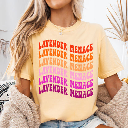 Comfort Colors Lesbian Shirt, Lesbian Pride Shirt, Pride Shirt, Gay Shirt, LGBTQ Shirt, Sapphic Shirt Shirt, Lavender Menace Shirt