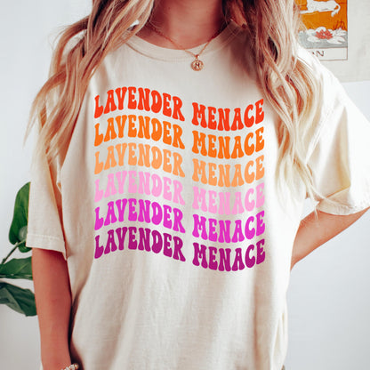 Comfort Colors Lesbian Shirt, Lesbian Pride Shirt, Pride Shirt, Gay Shirt, LGBTQ Shirt, Sapphic Shirt Shirt, Lavender Menace Shirt