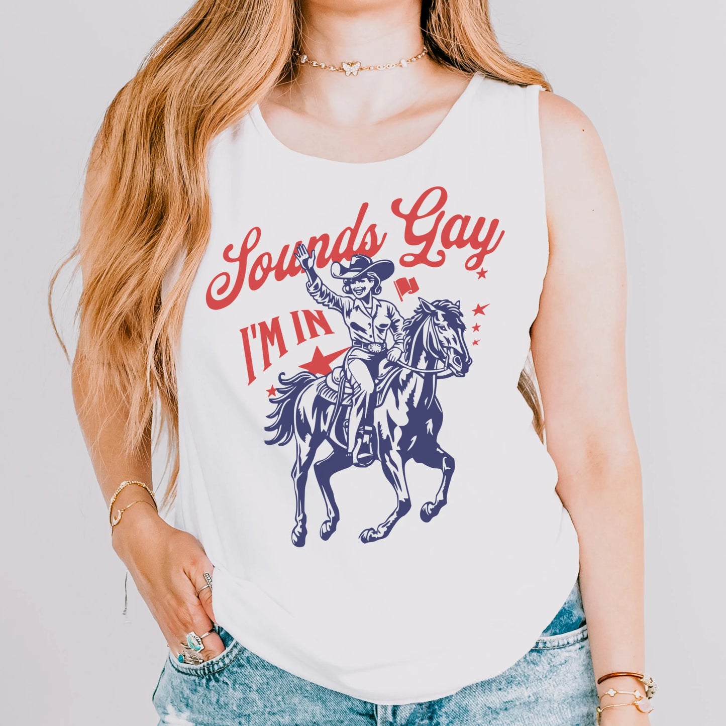 Comfort Colors Gay Pride Tank, Pride Shirt, LGBTQ Shirt, Lesbian Shirt, Inclusive Shirt, Funny Shirt, Transgender Shirt, Sounds Gay Shirt