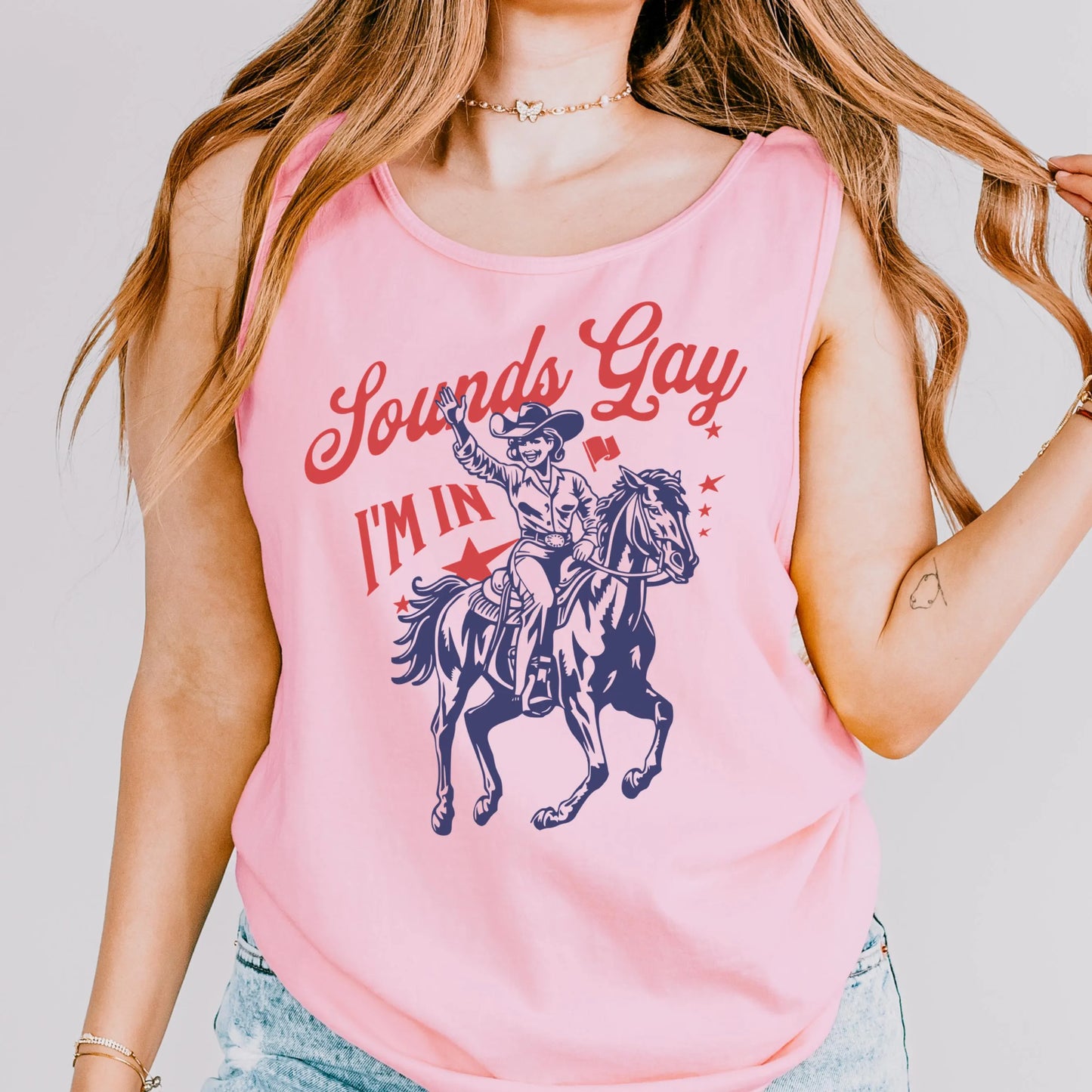 Comfort Colors Gay Pride Tank, Pride Shirt, LGBTQ Shirt, Lesbian Shirt, Inclusive Shirt, Funny Shirt, Transgender Shirt, Sounds Gay Shirt