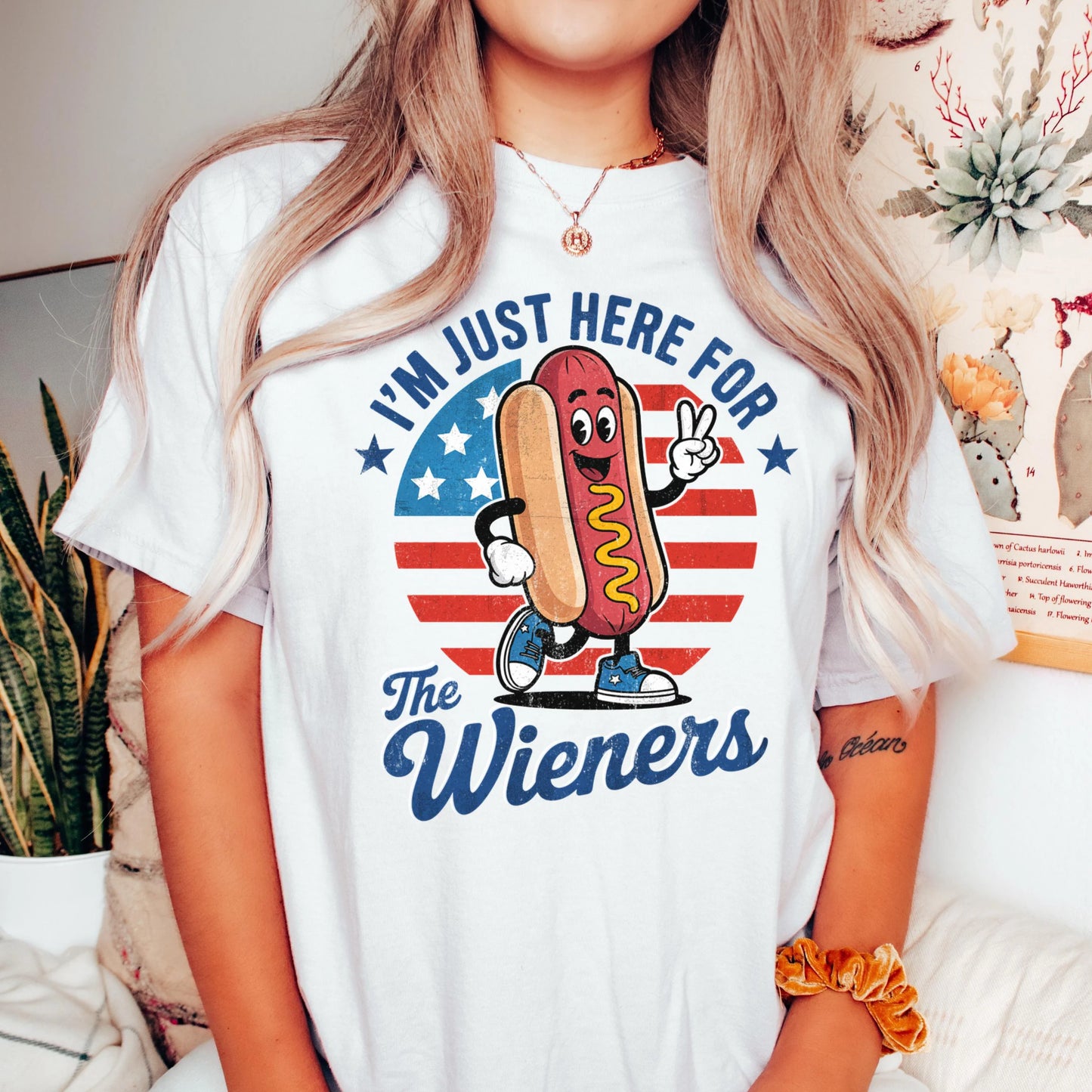 Comfort Colors 4th of July Shirt, USA Shirt, Fourth of July Shirt, Hot Dog Shirt, Here For The Wieners Shirt, Funny Shirt, BBQ Grill Shirt