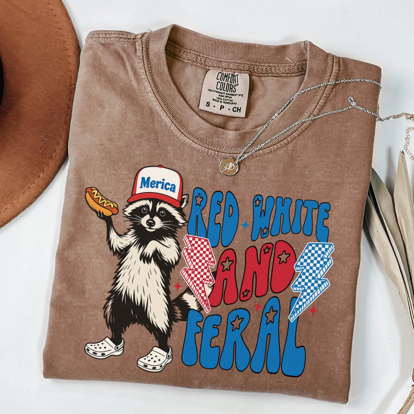 Comfort Colors 4th of July Shirt, USA Shirt, Fourth of July Shirt, Feral Shirt, Raccoon Shirt, Summer Shirt, USA Tee, Hot Dog Wiener Tee