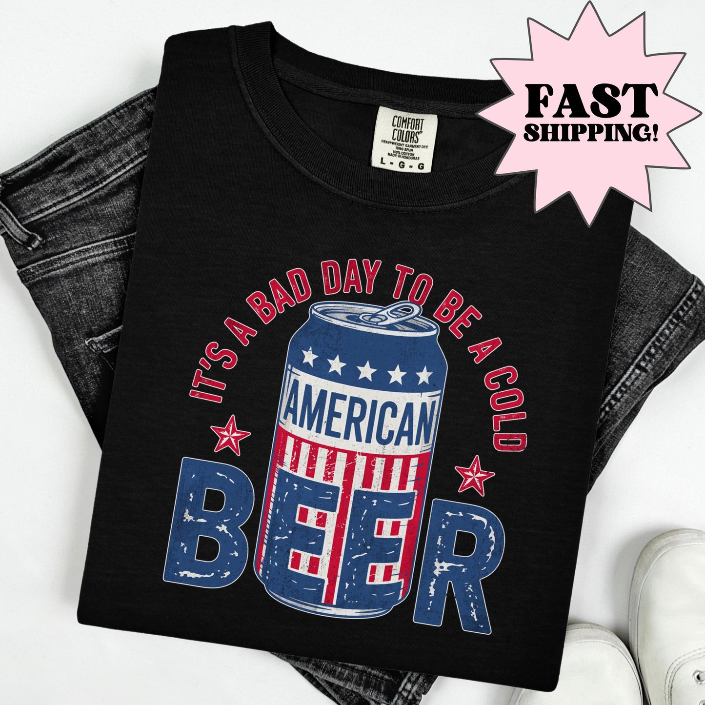 Comfort Colors 4th of July Shirt, USA Shirt, Fourth of July Shirt, Funny Shirt, Beer Shirt, Funny Fourth of July Tshirt, Gift for Dad