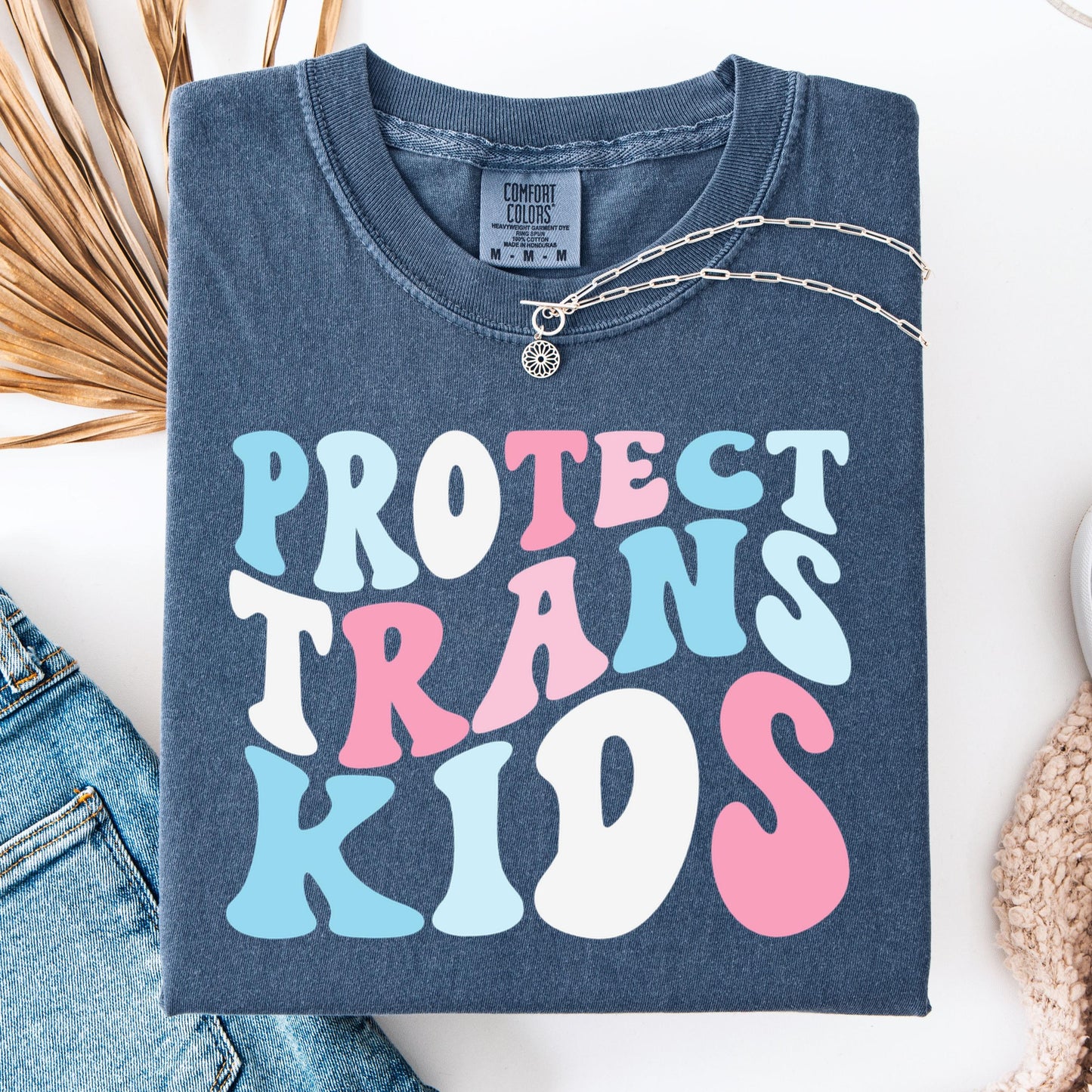 Comfort Colors Trans Shirt, Gay Shirt, Pride Shirt, Lesbian Shirt, Inclusive Shirt, Floral Shirt, Transgender Shirt, Protect Trans Kids Tee