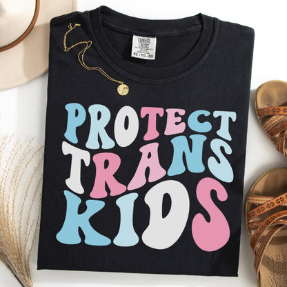 Comfort Colors Trans Shirt, Gay Shirt, Pride Shirt, Lesbian Shirt, Inclusive Shirt, Floral Shirt, Transgender Shirt, Protect Trans Kids Tee