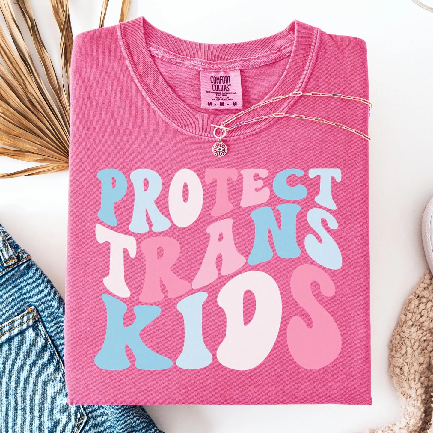Comfort Colors Trans Shirt, Gay Shirt, Pride Shirt, Lesbian Shirt, Inclusive Shirt, Floral Shirt, Transgender Shirt, Protect Trans Kids Tee