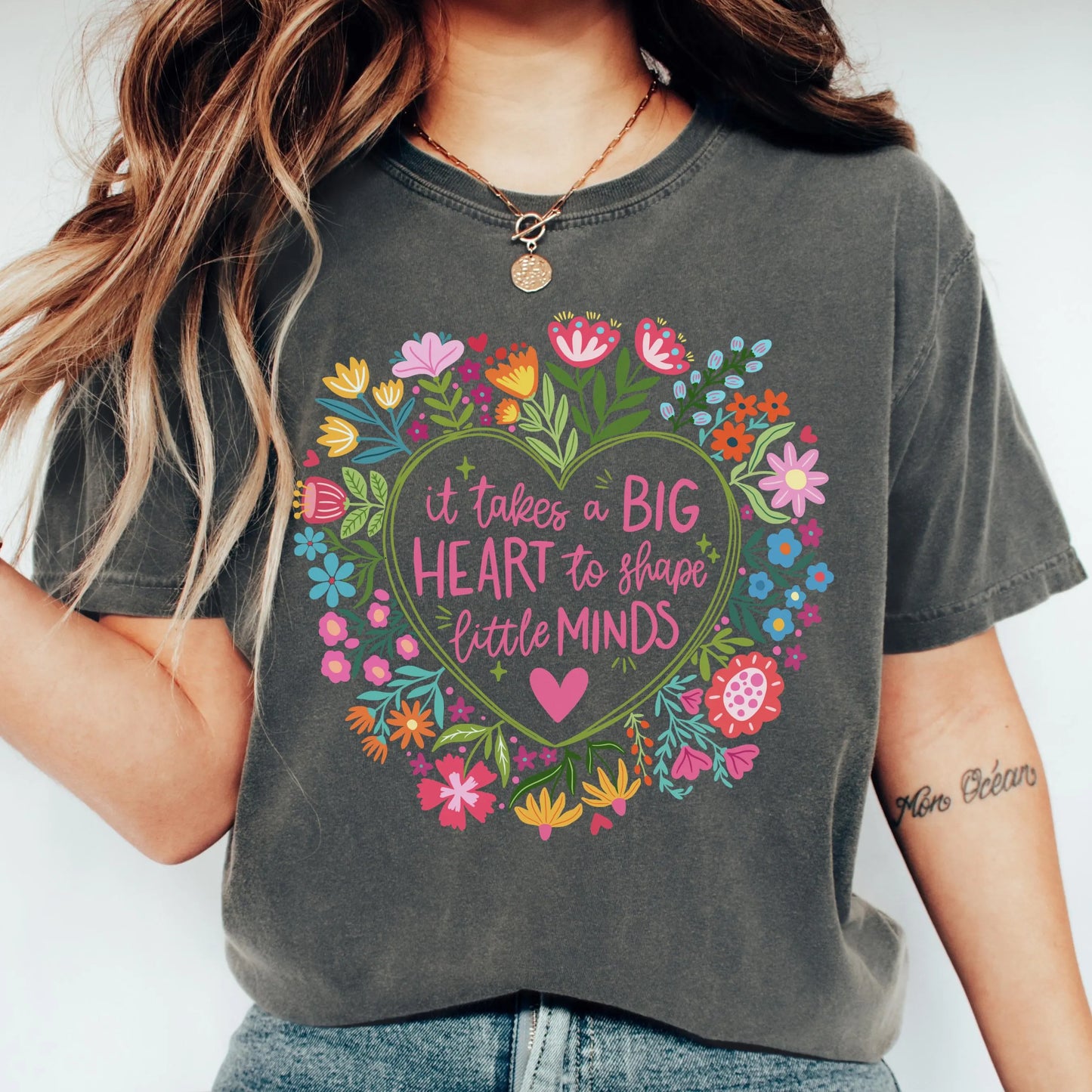 Comfort Colors Teacher Shirt, Teacher Shirts, Kindergarten Teacher Shirt, Big Heart Little Minds Shirt, Progress Over Perfection TShirt