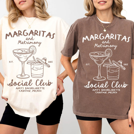 Comfort Colors Bachelorette Shirt, Bachelorette Party Shirts, Bride Shirt, Margaritas Bach Shirt, Cancun Mexico Bachelorette Party Shirts