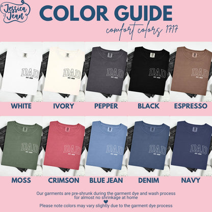 Comfort Colors Fathers Day Shirt, Dad Shirt, Dad Tshirt, New Dad Shirt, Custom Dad Shirt, Fathers Day Gift, Dad Gift, Baby Shower Gift
