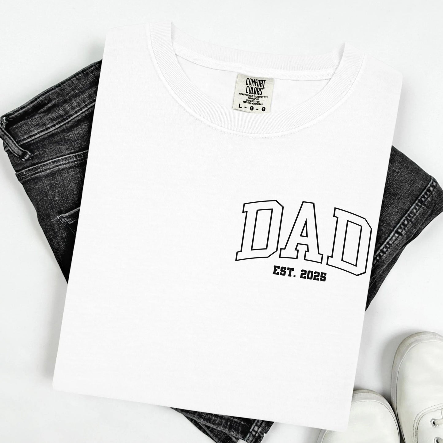 Comfort Colors Fathers Day Shirt, Dad Shirt, Dad Tshirt, New Dad Shirt, Custom Dad Shirt, Fathers Day Gift, Dad Gift, Baby Shower Gift