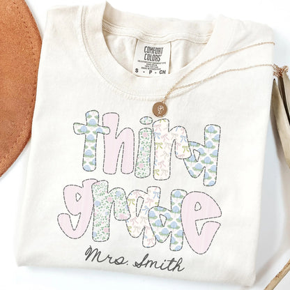 Comfort Colors Teacher Shirt, Kindergarten Teacher Shirt, Third Grade Teacher Shirt, Custom Teacher Tee, Back to School Shirt, Teacher Tee