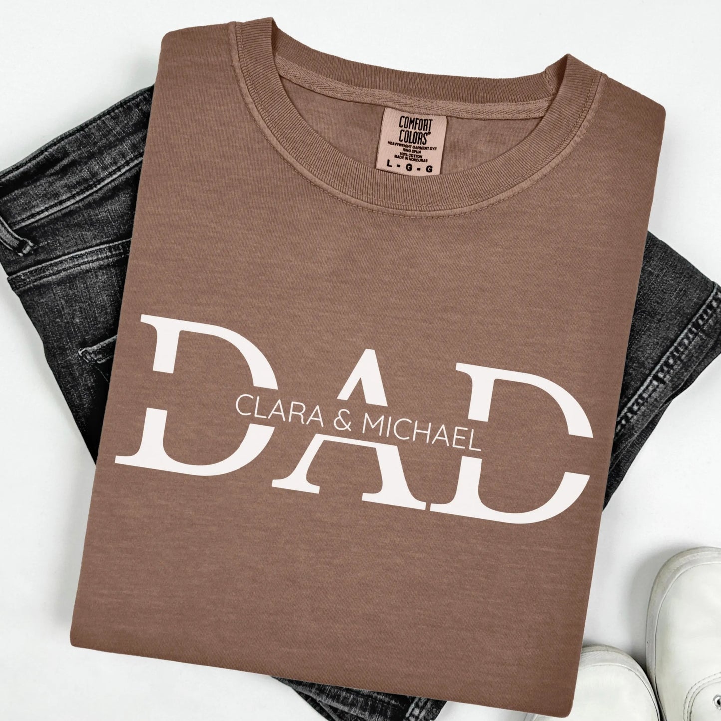 Comfort Colors Fathers Day Shirt, Dad Shirt, Custom Names Dad Tshirt, Funny Dad Shirt, Fathers Day Gift, Dad Gift, Dad Birthday Gift