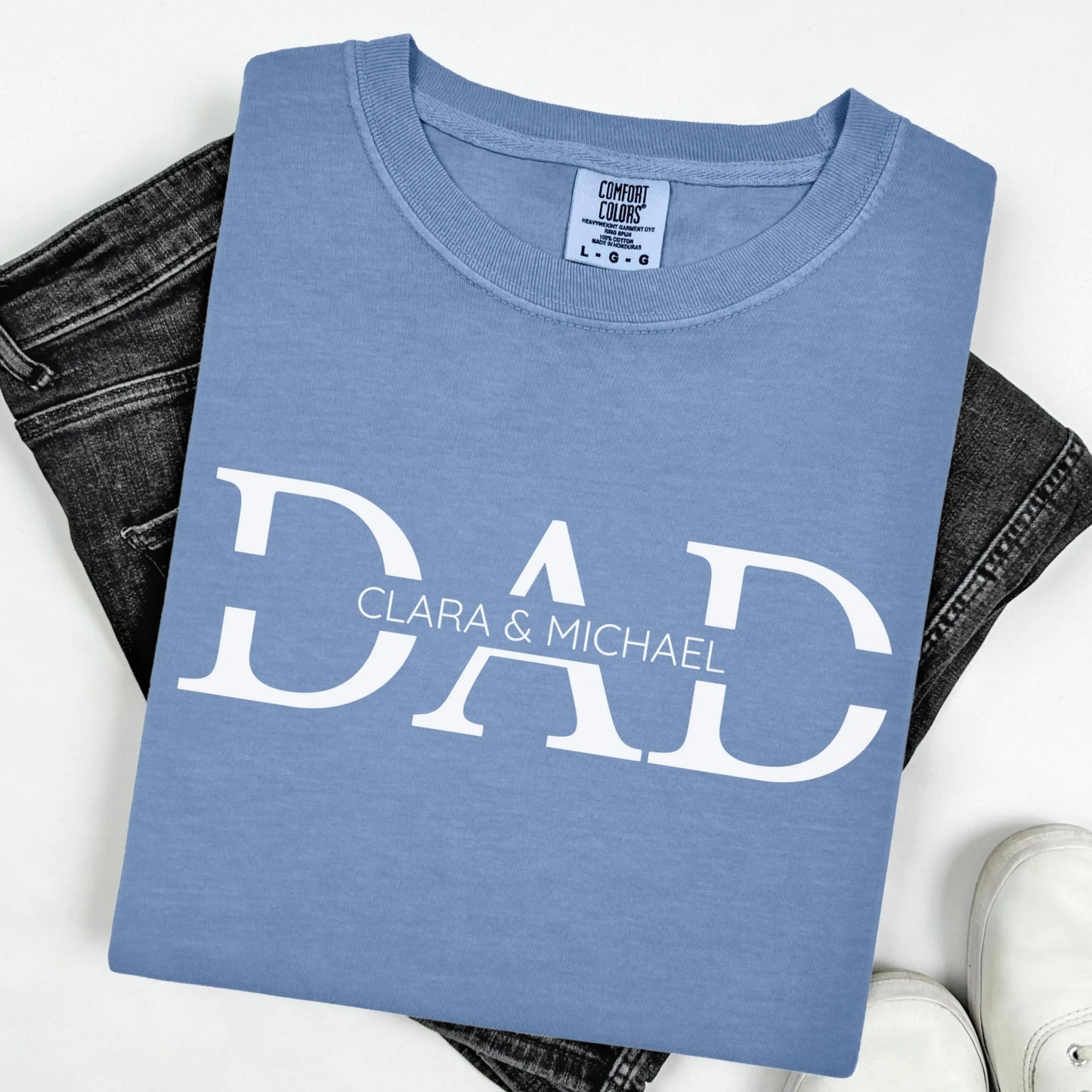 Comfort Colors Fathers Day Shirt, Dad Shirt, Custom Names Dad Tshirt, Funny Dad Shirt, Fathers Day Gift, Dad Gift, Dad Birthday Gift