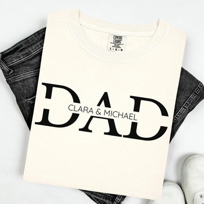 Comfort Colors Fathers Day Shirt, Dad Shirt, Custom Names Dad Tshirt, Funny Dad Shirt, Fathers Day Gift, Dad Gift, Dad Birthday Gift