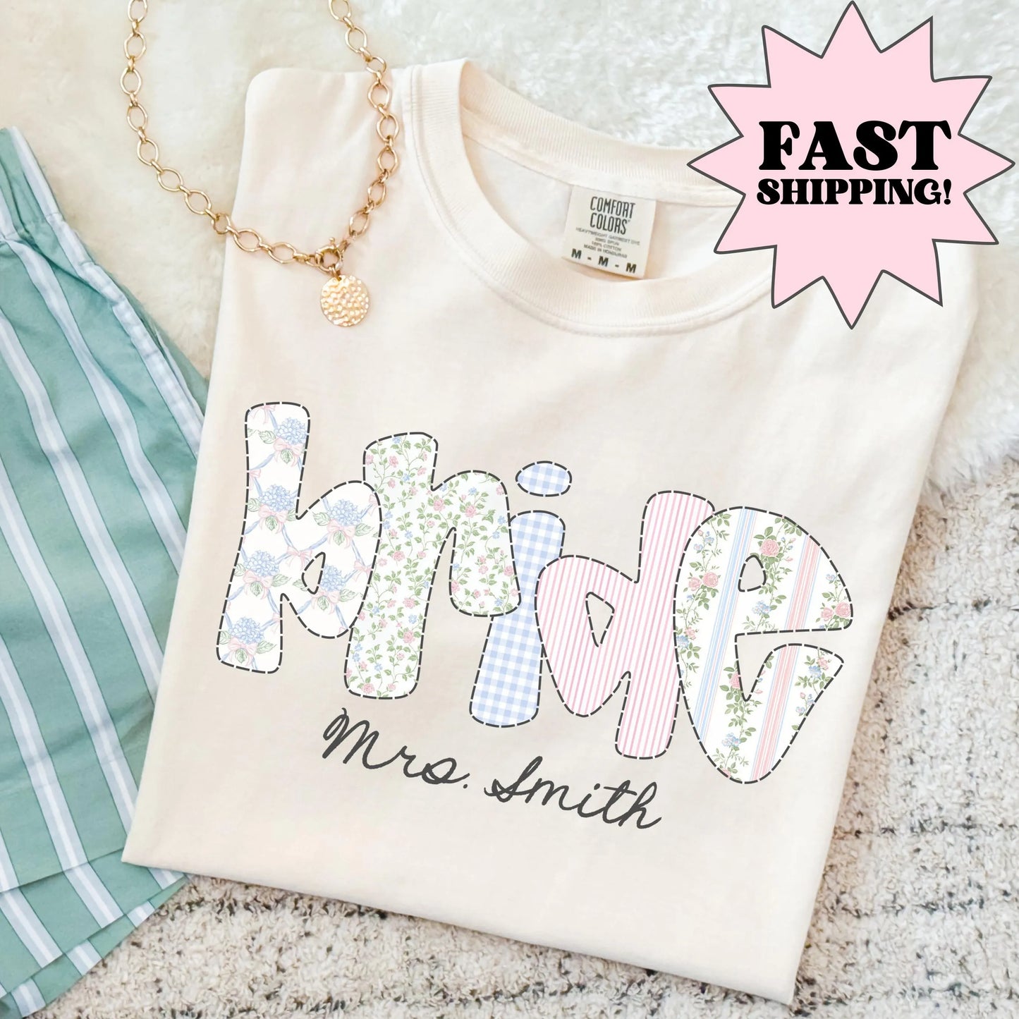 Comfort Colors Bride Shirt, Bachelorette Shirt, Future Mrs Shirt, Personalized Bride Shirt, Coquette Floral Bride Tshirt, Wedding Shirt