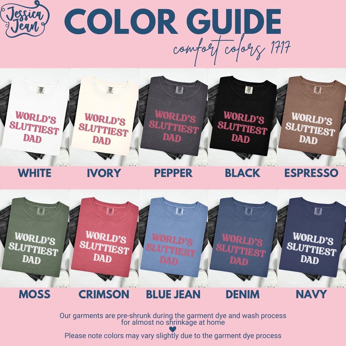 Comfort Colors Fathers Day Shirt, Dad Shirt, Worlds Sluttiest Dad, Funny Dad Shirt, Dad Gift, Husband Shirt, Meme Shirt, Dad Birthday Gift