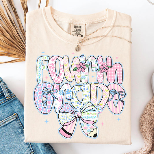 Comfort Colors Teacher Shirt, Fourth Grade Teacher Shirt, 4th Grade Teacher Shirt, Back to School Shirt, Custom Teacher Appreciation Tee