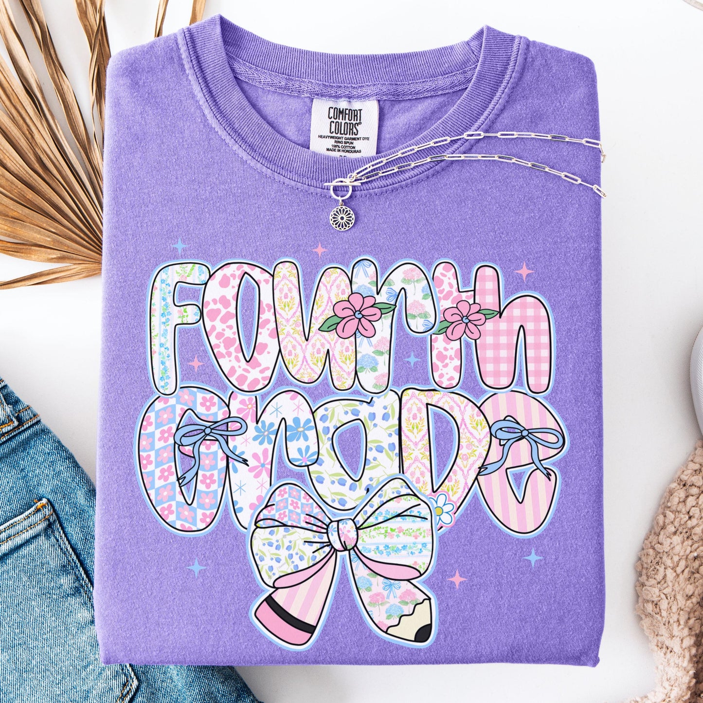 Comfort Colors Teacher Shirt, Fourth Grade Teacher Shirt, 4th Grade Teacher Shirt, Back to School Shirt, Custom Teacher Appreciation Tee