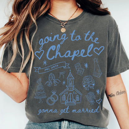Comfort Colors Bride Shirt, Going to the Chapel Shirt, Bachelorette Shirts, Wedding Party Shirts, Wedding Bride Tshirt, Custom Bride Tee