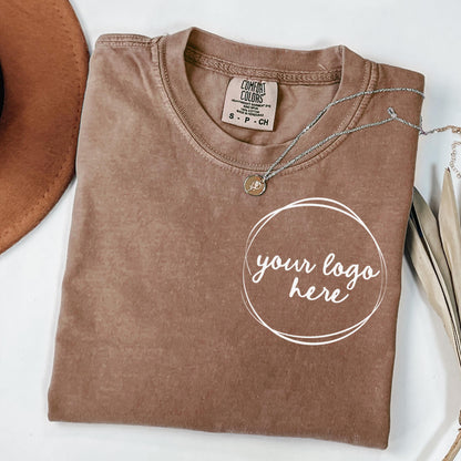 Comfort Colors Company Logo Shirt, Custom Logo Shirt, Company Logo Tee, Business Logo Shirt, Custom School Logo, Team Logo Shirt, Custom Tee