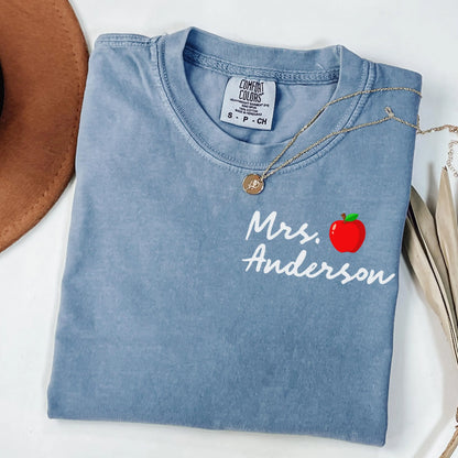 Comfort Colors Teacher Shirt, Kindergarten Teacher Shirt, Custom Name Teacher Shirt, New Teacher Tee, Teacher Appreciation Gift