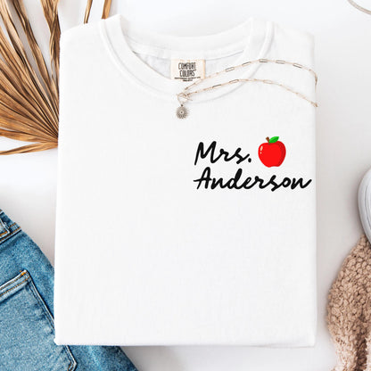 Comfort Colors Teacher Shirt, Kindergarten Teacher Shirt, Custom Name Teacher Shirt, New Teacher Tee, Teacher Appreciation Gift