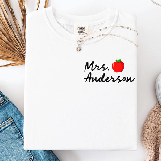 Comfort Colors Teacher Shirt, Kindergarten Teacher Shirt, Custom Name Teacher Shirt, New Teacher Tee, Teacher Appreciation Gift