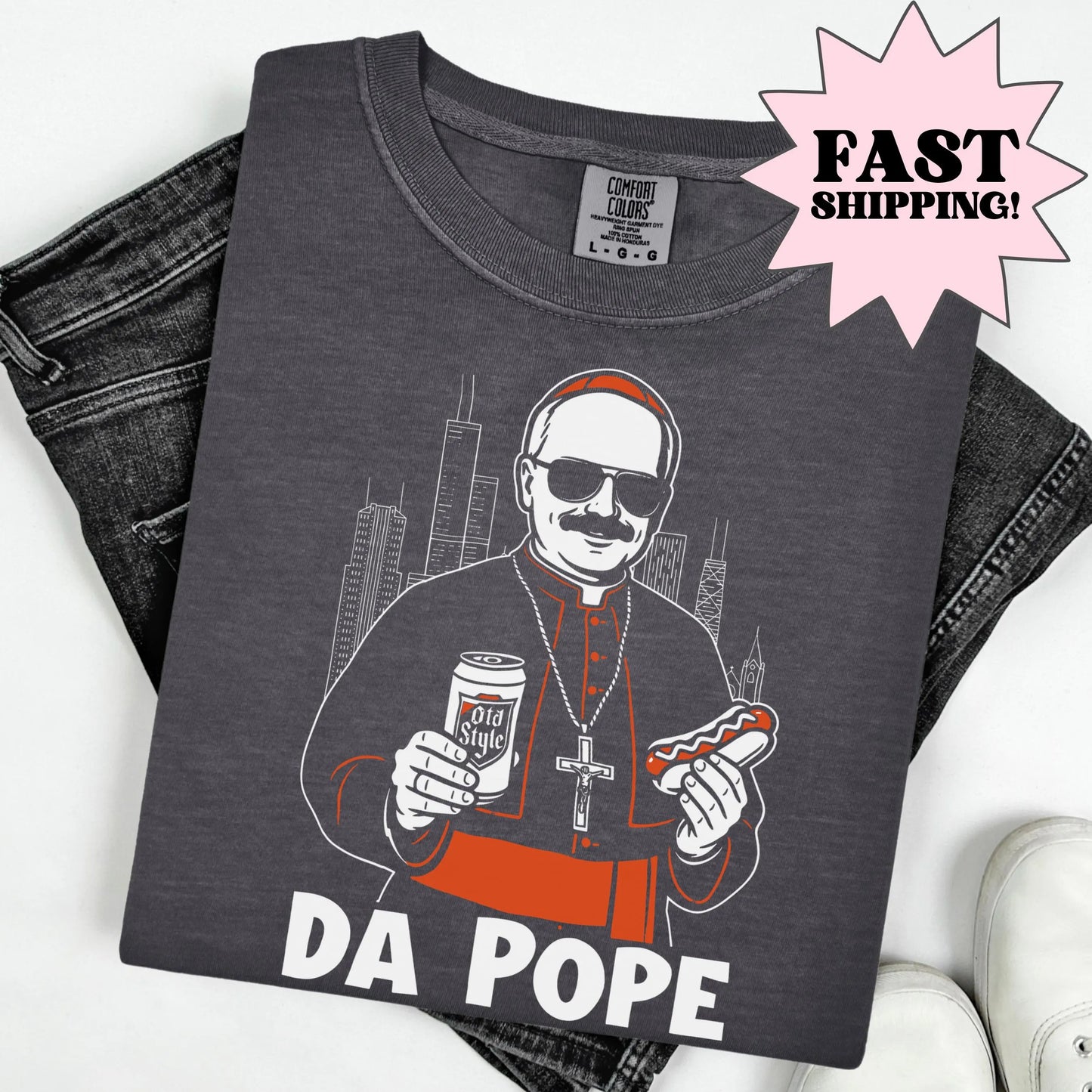 Comfort Colors Pope Shirt, Da Pope Shirt, Chicago Pope Leo XIV Shirt, American Pope Shirt, Pope Tee, New Pope Shirt, Funny Pope Shirt