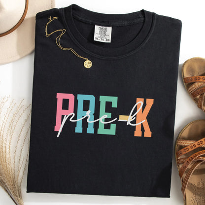 Comfort Colors Teacher Shirt, Pre K Grade Teacher Shirt, Kindergarten Teacher Shirt, Pre K Teacher Tee, Back to School Shirt, Teacher Tee