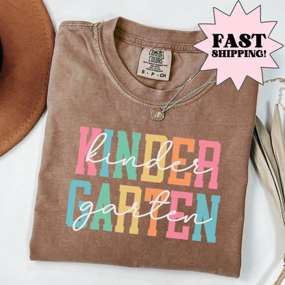 Comfort Colors Teacher Shirt, Kindergarten Teacher Shirt, Kinder Teacher Shirt, Grade Teacher Tee, Back to School Shirt, Teacher Tee
