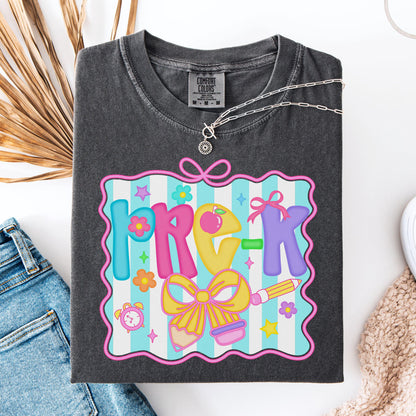 Comfort Colors Teacher Shirt, Pre K Grade Teacher Shirt, Kindergarten Teacher Shirt, Pre K Teacher Tee, Back to School Shirt, Teacher Tee