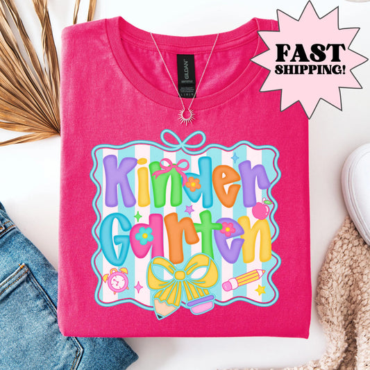 Comfort Colors Teacher Shirt, Kindergarten Teacher Shirt, Kindergarten Shirt, Back to School Shirt, Custom Teacher Appreciation Tee