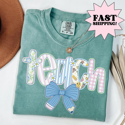 Comfort Colors Teacher Shirt, Teacher Shirts, Kindergarten Teacher Shirt, Custom Teacher Tshirt, Back to School Shirt, Teacher Appreciation