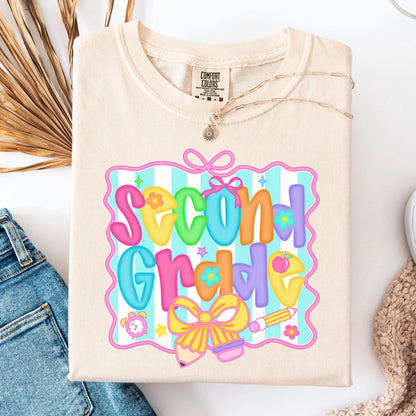 Comfort Colors Teacher Shirt, Second Grade Teacher Shirt, 2nd Grade Teacher Shirt, 2nd Grade Teacher Tee, Back to School Shirt, Teacher Tee