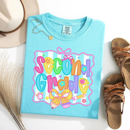 Comfort Colors Teacher Shirt, Second Grade Teacher Shirt, 2nd Grade Teacher Shirt, 2nd Grade Teacher Tee, Back to School Shirt, Teacher Tee