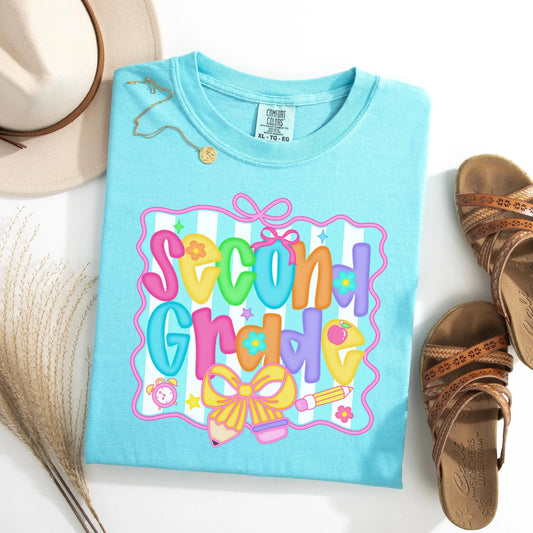 Comfort Colors Teacher Shirt, Second Grade Teacher Shirt, 2nd Grade Teacher Shirt, 2nd Grade Teacher Tee, Back to School Shirt, Teacher Tee
