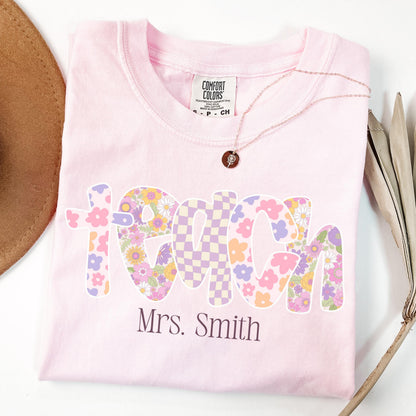 Comfort Colors Teacher Shirt, Teacher Shirts, Kindergarten Teacher Shirt, Custom Teacher Tshirt, Back to School Shirt, Teacher Appreciation