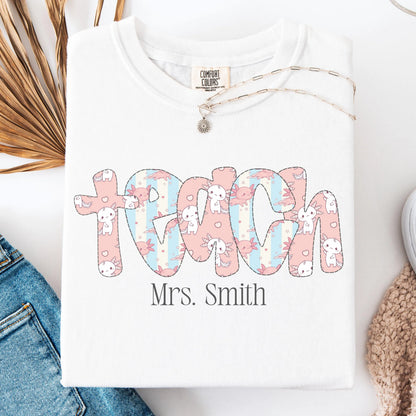 Comfort Colors Teacher Shirt, Teacher Shirts, Kindergarten Teacher Shirt, Axolotl Teacher Tshirt, Back to School Shirt, Teacher Appreciation