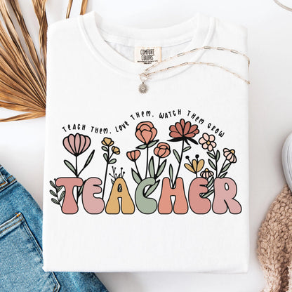 Comfort Colors Teacher Shirt, Teacher Shirts, Kindergarten Teacher Shirt, Axolotl Teacher Tshirt, Back to School Shirt, Teacher Appreciation