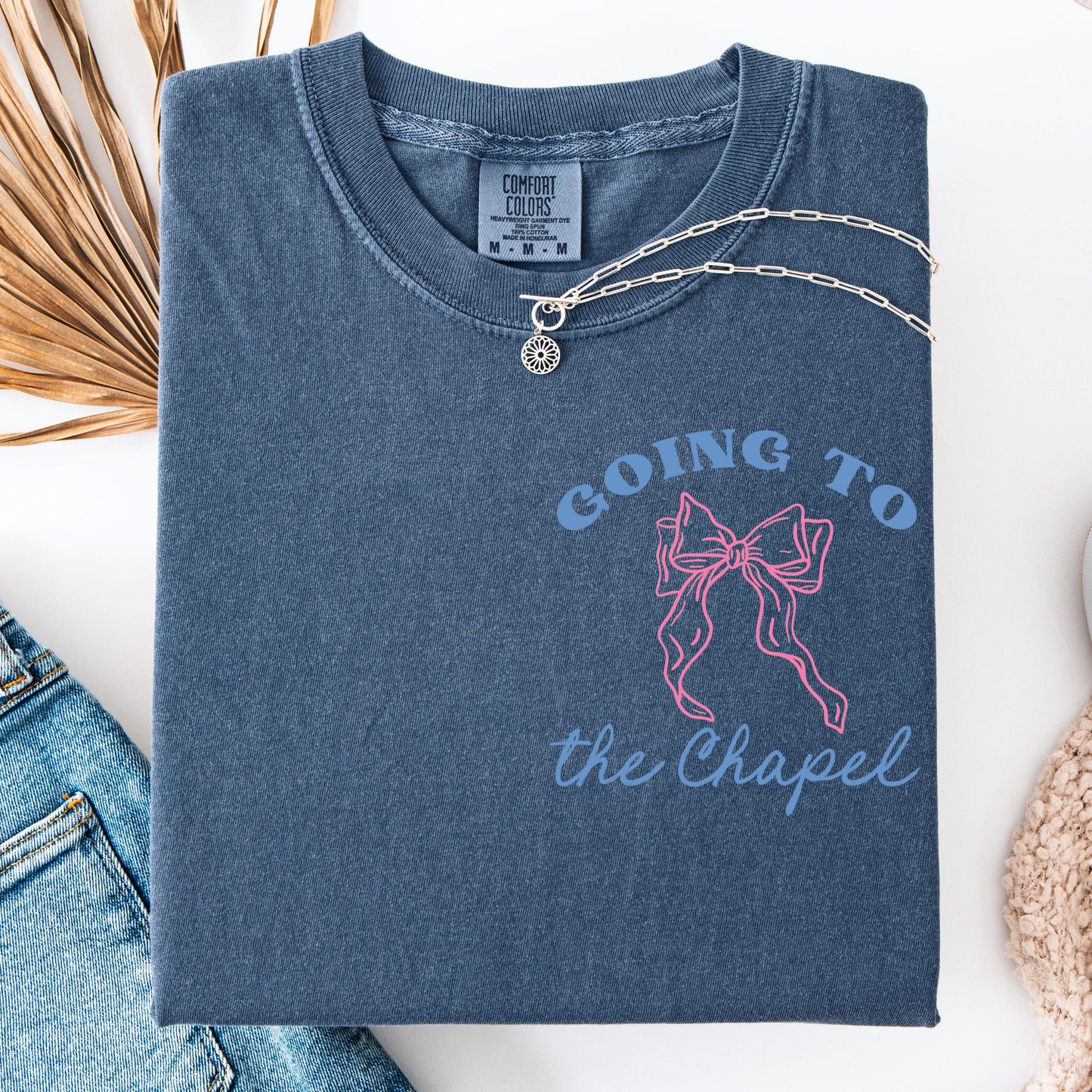 Bride Shirt, Comfort Colors Bride Shirt, Personalized Going to the Chapel Gonna Get Married Shirt, Bow Doodle Coquette Wedding Bride Tshirt