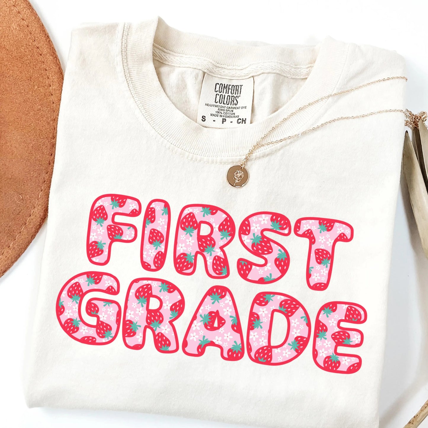 Comfort Colors Teacher Shirt, First Grade Teacher Shirt, 1st Grade Shirt, Back to School Teacher Shirt, Strawberry Teacher Appreciation Tee
