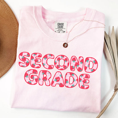 Comfort Colors Teacher Shirt, Second Grade Teacher Shirt, 2nd Grade Teacher Shirt, Back to School Shirt, Strawberry Teacher Appreciation Tee