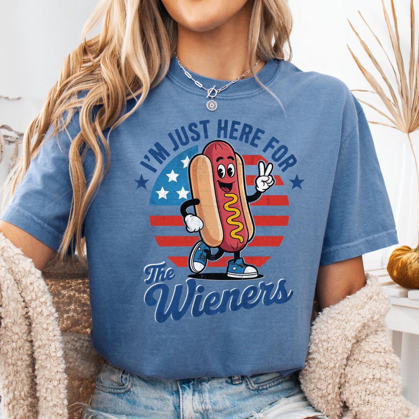Comfort Colors 4th of July Shirt, USA Shirt, Fourth of July Shirt, Hot Dog Shirt, Here For The Wieners Shirt, Funny Shirt, BBQ Grill Shirt