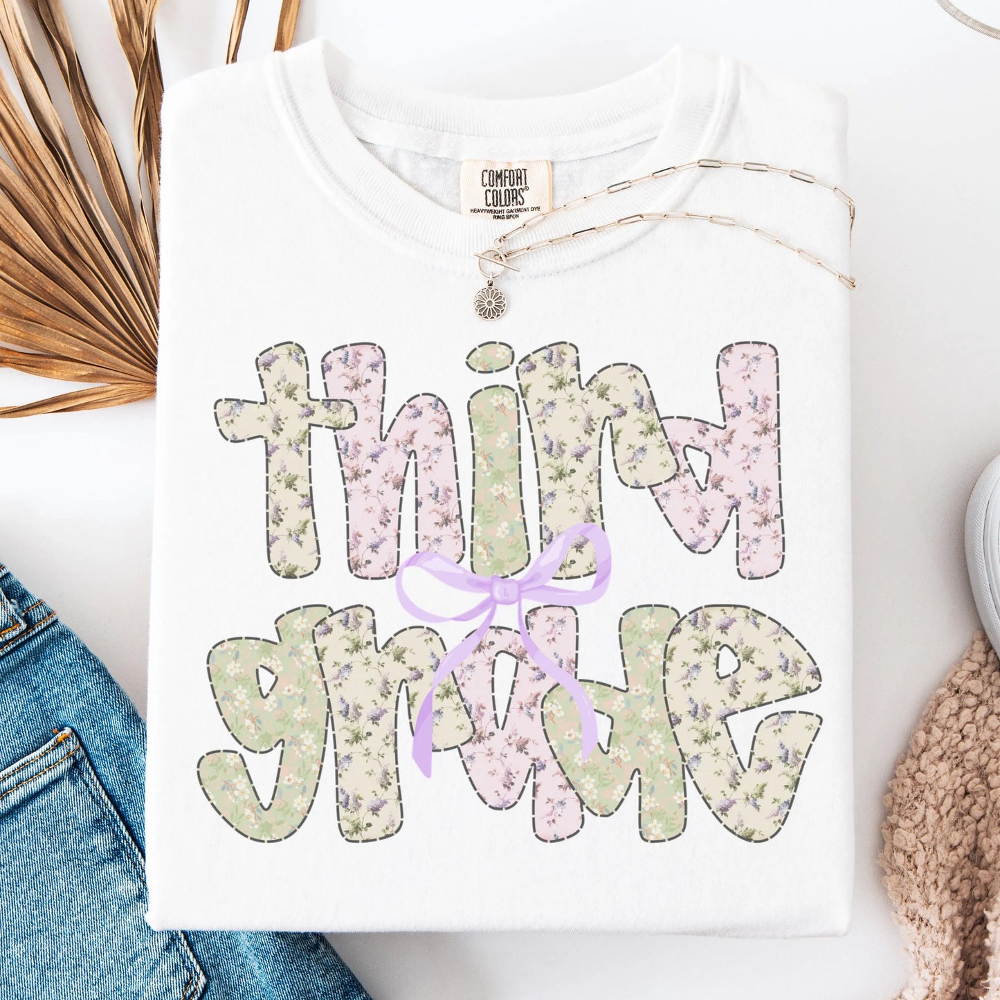 Comfort Colors Teacher Shirt, Third Grade Teacher Shirt, 3rd Grade Teacher Team Tee, Floral Second Grade Teacher Tee, Back to School Shirt