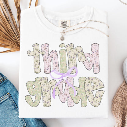 Comfort Colors Teacher Shirt, Third Grade Teacher Shirt, 3rd Grade Teacher Team Tee, Floral Second Grade Teacher Tee, Back to School Shirt